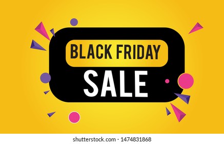 Black friday sale banner design. Vector illustration EPS10 