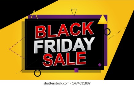 Black friday sale banner design. Vector illustration EPS10 