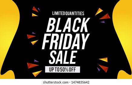Black friday sale banner design. Vector illustration Eps10 
