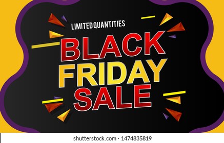 Black friday sale banner design. Vector illustration Eps10 