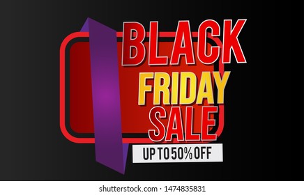 Black friday sale banner design. Vector illustration Eps10 