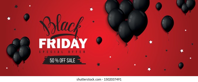 Black friday sale banner design template