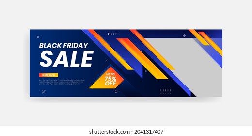 Black Friday sale banner design, social media cover design