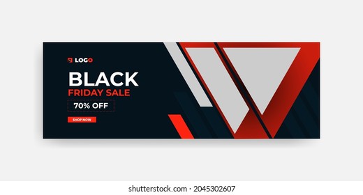Black Friday sale banner design, social media cover design