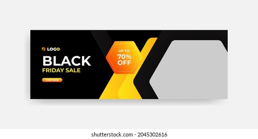 Black Friday sale banner design, social media cover design