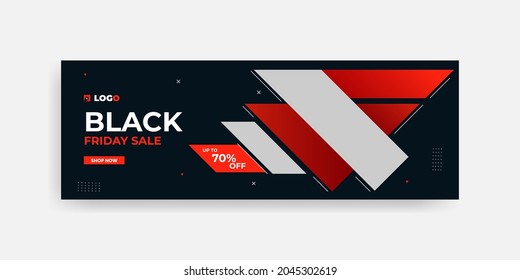 Black Friday sale banner design, social media cover design