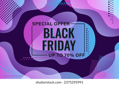Black Friday Sale banner design. Sale advertisement template on abstract background. Super sale promo event banner.
