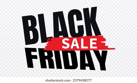 Black Friday sale banner design template. Black Friday special offer. Stock royalty free vector illustration. PNG