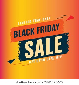 Black Friday sale banner design for social media ads and promotions black Friday winter sale post design with orange color Themes. EPS editable vector file and illustrations 