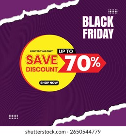 Black Friday Sale Banner Design – Up to 70% Discount Promotion Template.
Black Friday Super Sale Banner Design – Save Up to 70% Off.
Flash Sale Banner with 70% Off – Black Friday Special.