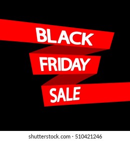 Black Friday Sale, banner design template, vector illustration