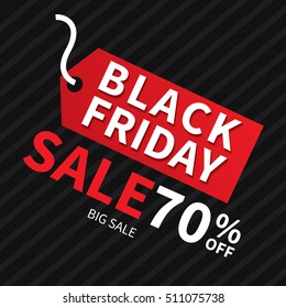 Black friday sale banner design template background.