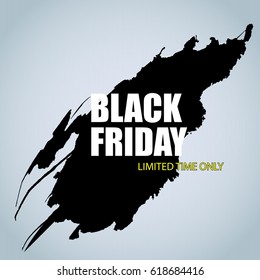 Black friday sale banner. Design template.