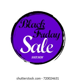 Black Friday Sale, banner design template, vector illustration