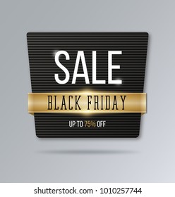 Black Friday sale banner. Sale discount poster.