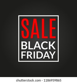 Black Friday sale banner. Discount card, Special offer, sale poster, flyer template. Vector illustration. 