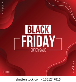 Black Friday sale banner discount offer post template design vector illustration poster for social media ad with gradient background
