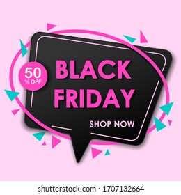 Black friday sale banner. Sale and discounts. Vector illustration.