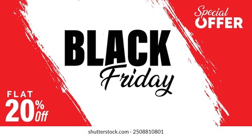 Black Friday Sale Banner flat 20% Off