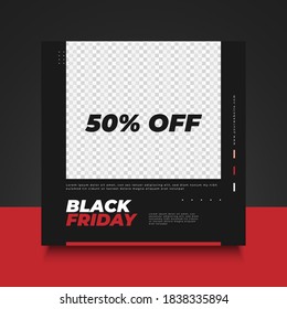 Black Friday sale banner, flyer or poster for advertising or promotion