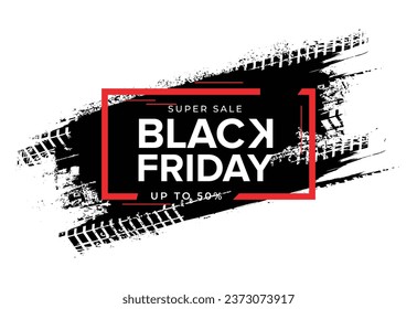 Black friday sale banner with grunge texture.