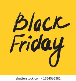 Black friday sale banner hand drawn