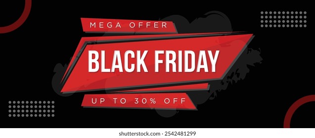Black Friday sale banner illustration