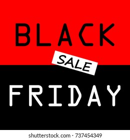 Black Friday sale banner.  Inscription design vector template.