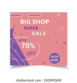 Black Friday Sale Banner instagram story template design with balloon and confetti. Set of Black Friday web banner label special offer. Use for social media post such. Vector illustration.
