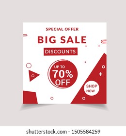 Black Friday Sale Banner instagram story template design with balloon and confetti. Set of Black Friday web banner label special offer. Use for social media post such. Vector illustration.