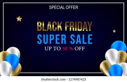 Black friday sale banner layout design