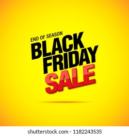 black friday sale banner layout design, vector illustration