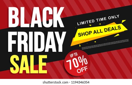 Black friday sale banner layout design vector illustration