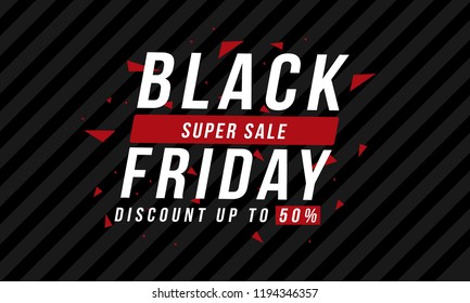 Black friday sale banner layout design vector illustration