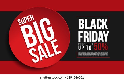 Black friday sale banner layout design vector illustration