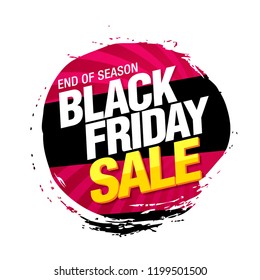 black friday sale banner layout design, vector illustration