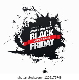 black friday sale banner layout design, vector illustration