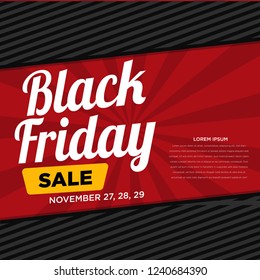 Black friday sale banner layout design