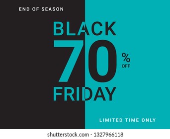 Black friday sale banner layout design template, Flat style vector illustration artwork.