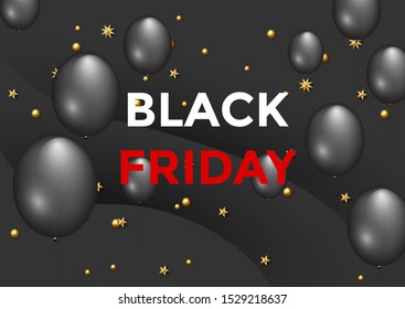 Black friday sale banner layout template design