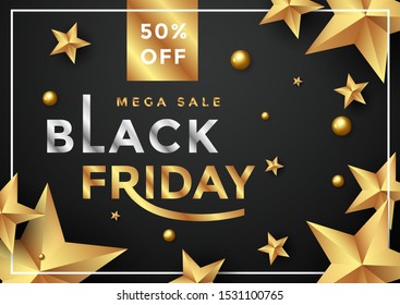 Black friday sale banner layout graphic template