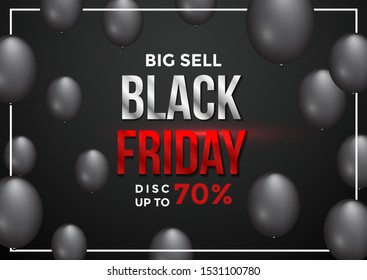 Black friday sale banner layout template design