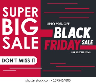 Black friday sale banner layout design