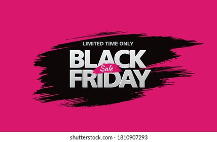 black friday sale banner layout design, vector illustration