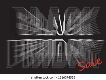 Black friday sale banner layout design, vector illustration