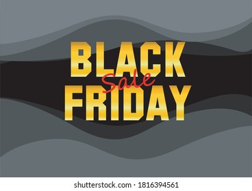 Black friday sale banner layout design, vector illustration