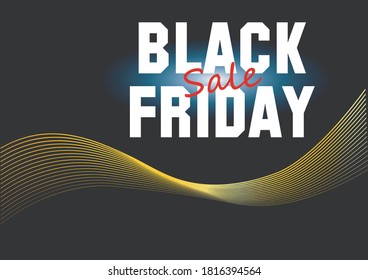 Black friday sale banner layout design, vector illustration