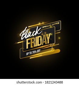 Black friday sale banner layout design template. Advertising Poster design.Vector illustration.