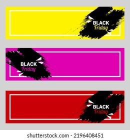 Black friday sale banner layout design, vector eps 10