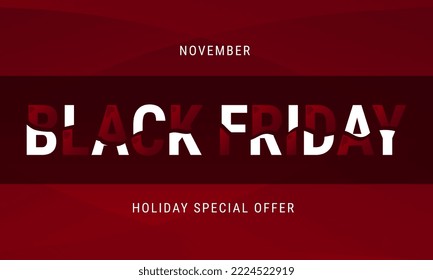 Black friday sale banner layout design template. Advertising Poster Black Friday campaign design. Eps10 Vector